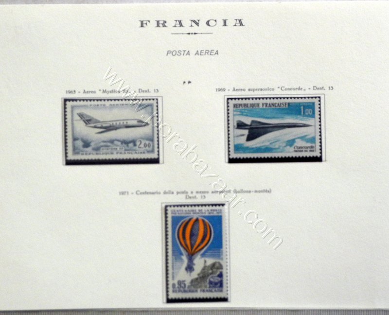 1965-71 uçak postası damgasız komple seriler (3)