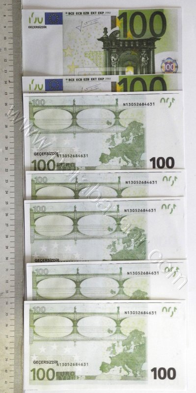 100 Euro 7 adet Şaka Parası