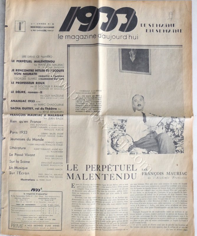 1933 Le Magazine D Aujourd hui