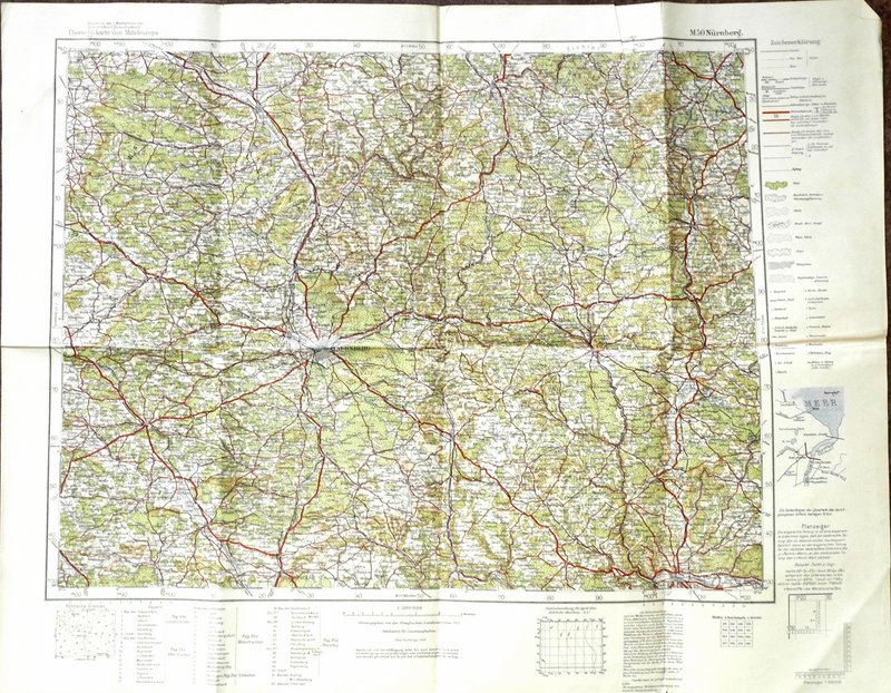 Überschtskarte von mitteleuropa - Orta Avrupa Umumi Haritası: Nürnberg 1: 300.000,