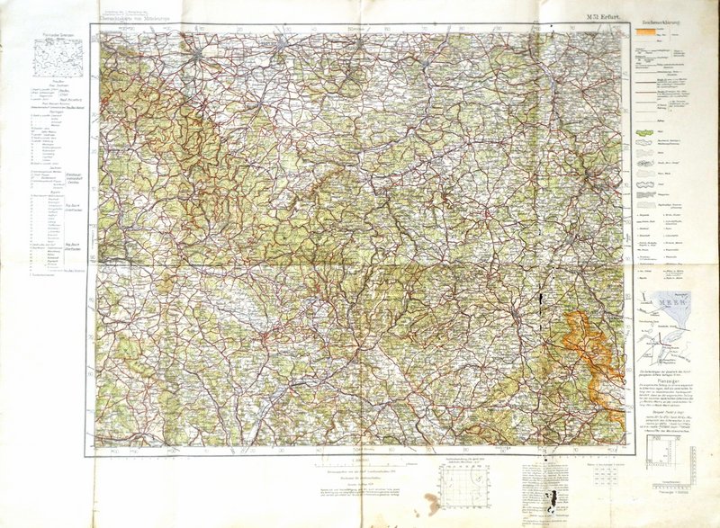 Überschtskarte von mitteleuropa - Orta Avrupa Umumi Haritası: Erfurt, 1: 300.000