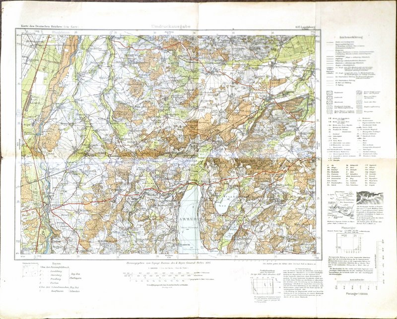 Karte des Deutschen Reiches: Umdruckausgabe, 1: 100.000