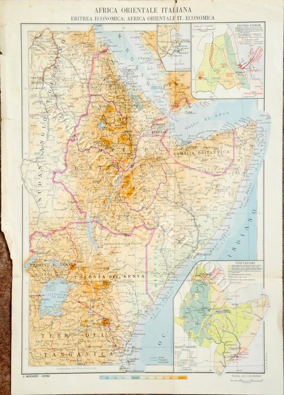 İtalyan Sömürge Haritası: İtalyan Doğu Afrikası - Africa Orientale Italiana: