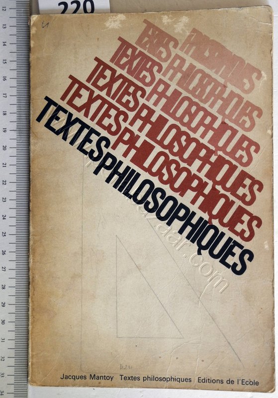 Textes Philosophiques, Jacques Mantoy
