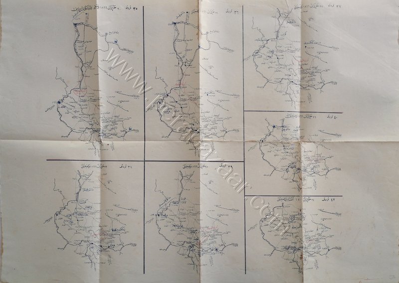 Prusya-Avusturya Harbine ait Haziran 1866 yıllarındaki askeri harekatları gösterir haritalar