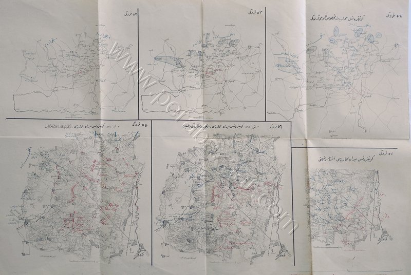 Königgrätz (Sadowa) Muharebesine ait umumi ve 3 Temmuz 1866 tarihindeki vaziyetlere ait haritalar