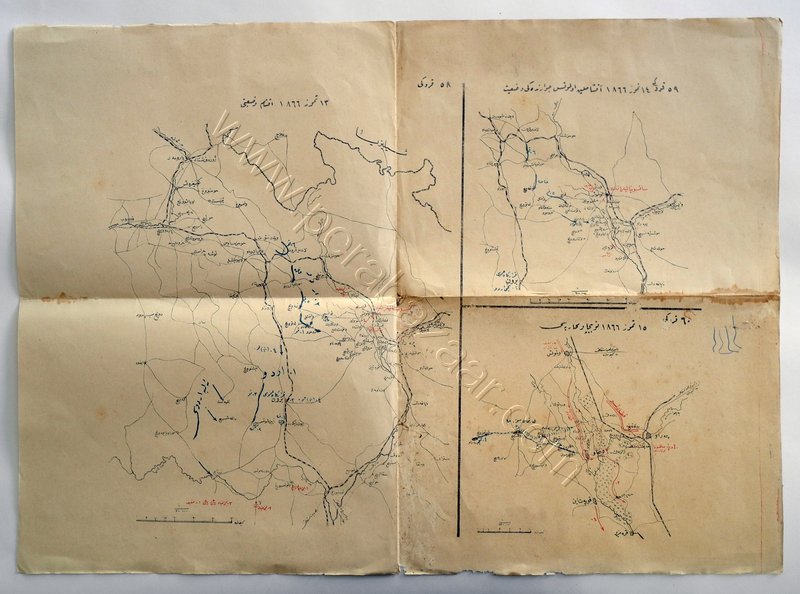 1866 Prusya-Avusturya harplerine ait Temmuz ayı vaziyetlerini gösterir haritalar
