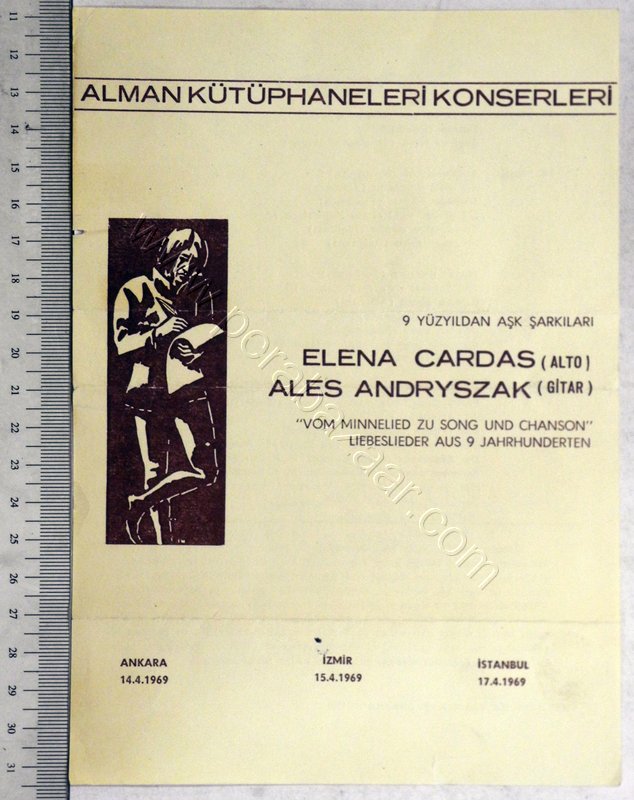 Alman Kütüphaneleri Konserleri 9.Yy 'dan Aşk Şarkılar 1969 Program