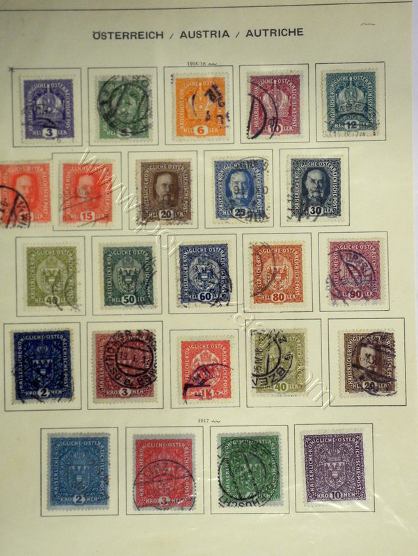 1916 - 1918 Yılları arası damgalı + damgasız pullar (25)