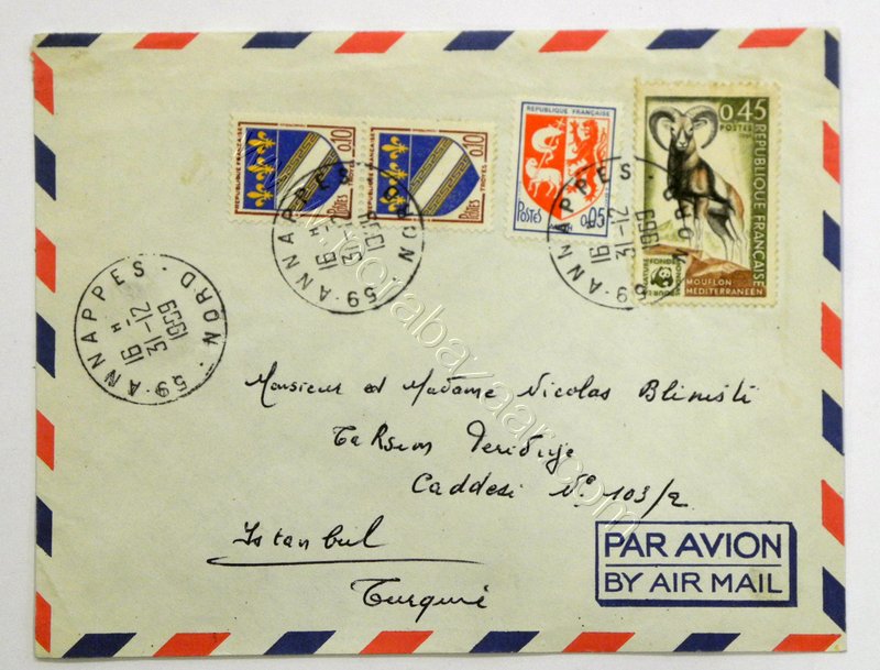 Fransız Zarf, Postadan Geçmiş