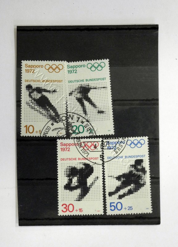F.Almanya 1972 Sapporo Olimpiyat Oyunları Damgalı Tam Seri