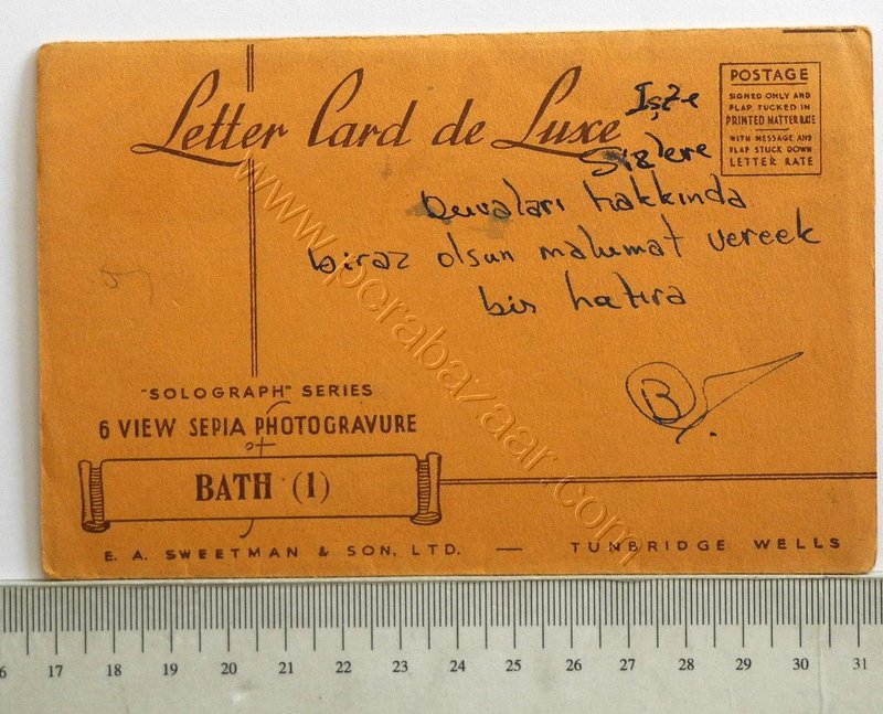 Letter Card de Luxe, Solograph Series, Bath, 6 Katlanır Görsel